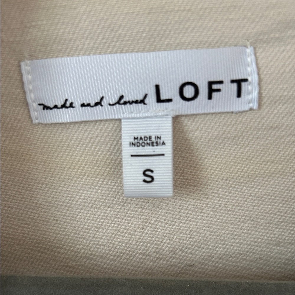 LOFT Light Tan Cropped Jacket - Picture 2 of 3